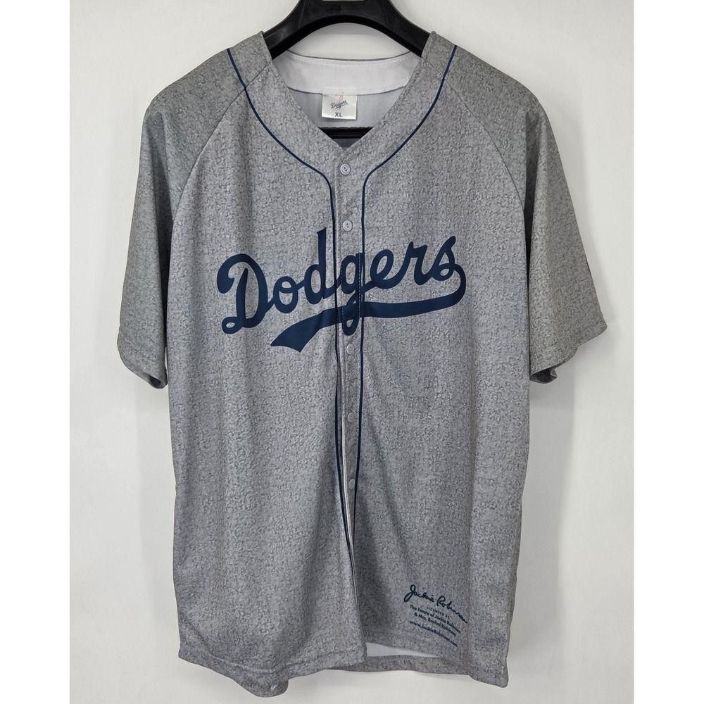 JACKIE ROBINSON Los‎ Angeles Dodgers Baseball SGA Gray Size XL Jersey MLB